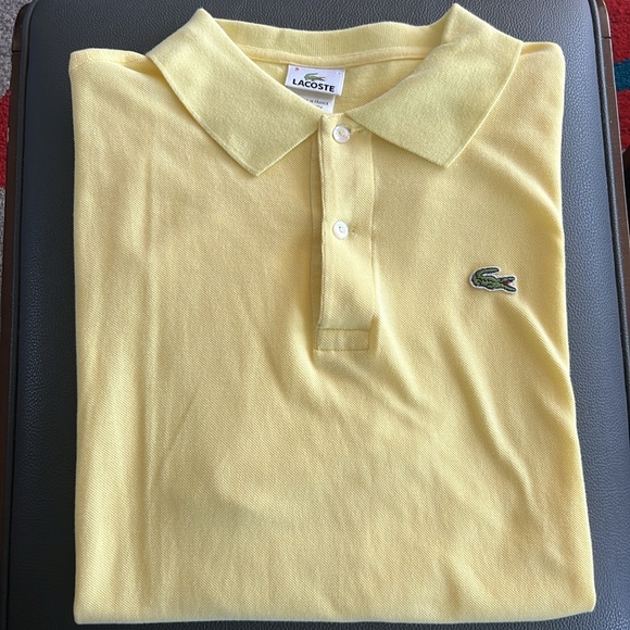 Lacoste Other - Lacoste Polo Shirt Men's Yellow Size 9 (3XL) 100% Cotton golf tennis work casual